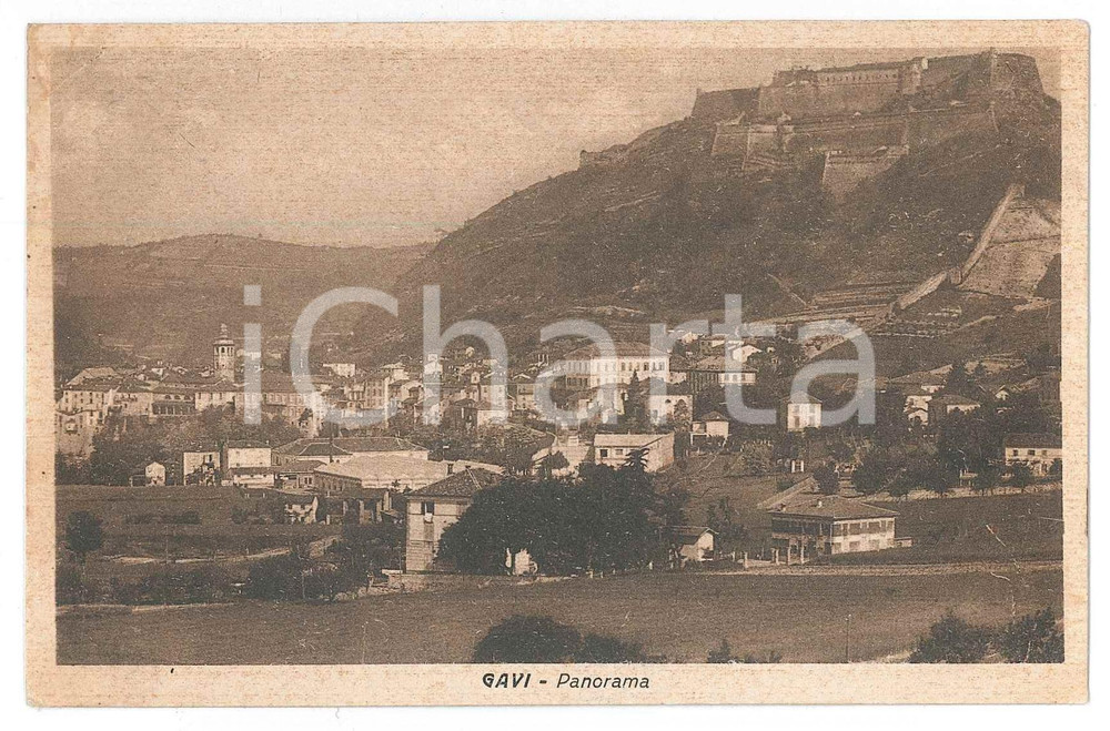 Cartolina originale da collezione 1937 GAVI AL Panorama del paese  Cartolina FP VG 1