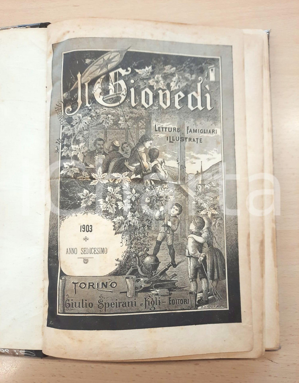 Giornale, rivista storica 1903 IL GIOVEDI  Letture illustrate  Rivista  Annata completa rilegata 1