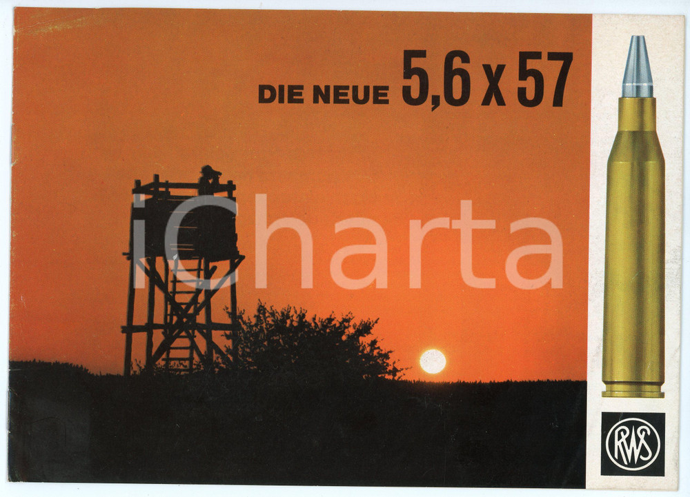 Materiale pubblicitario d’epoca 1955 ca RWS AMMUNITION Die neue 5,6 x 57  Catalogo pubblicitario 1