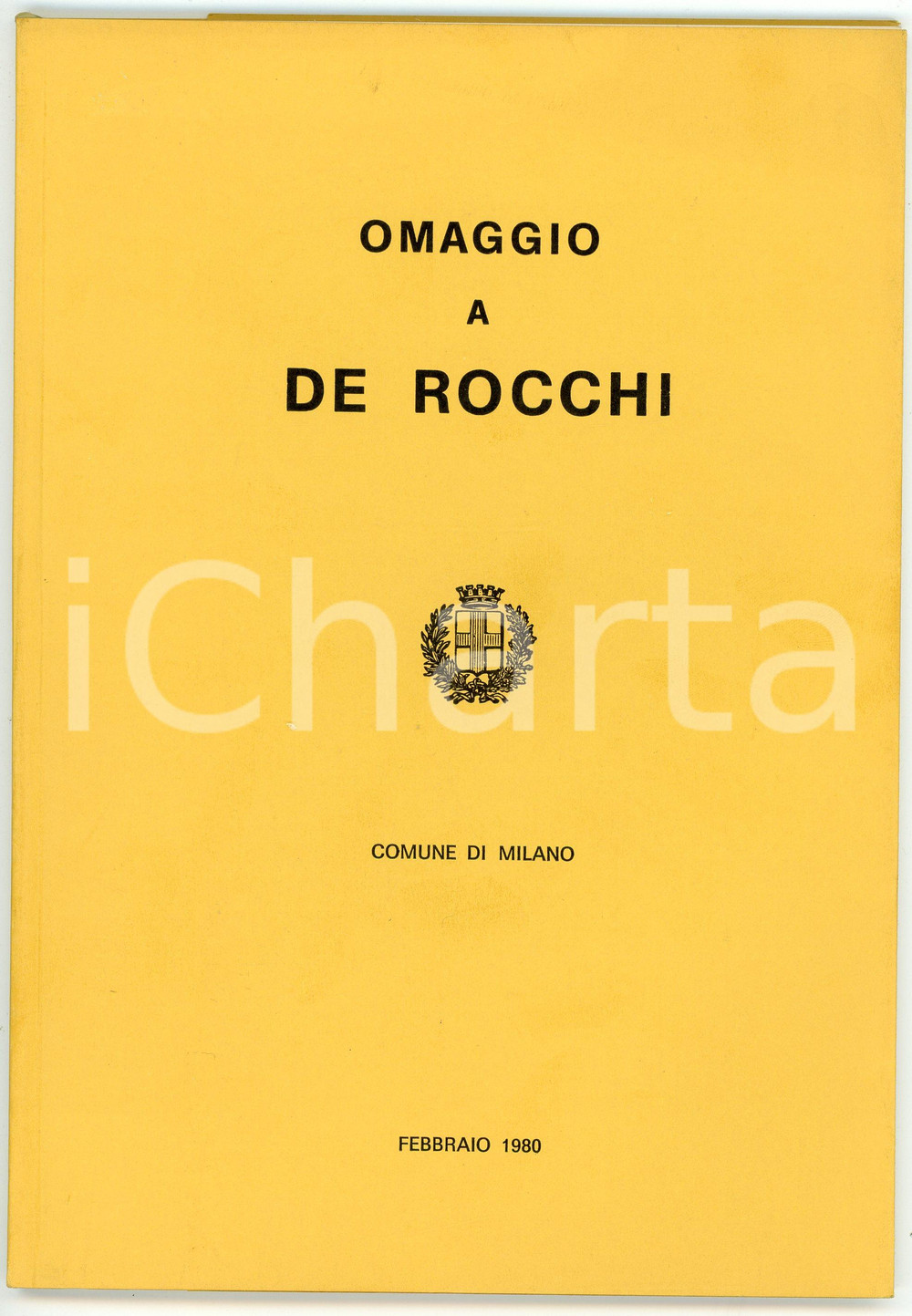 Libro, pubblicazione d epoca 1980 MUSEO DI MILANO Omaggio a Francesco DE ROCCHI Pubblicazione 16x23 cm 1