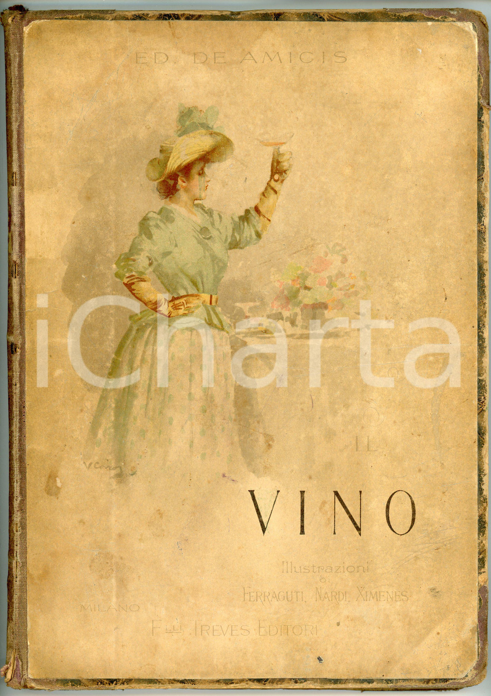 Libro, pubblicazione d epoca 1890 Edmondo DE AMICIS Il vino  Fratelli Treves editori 1
