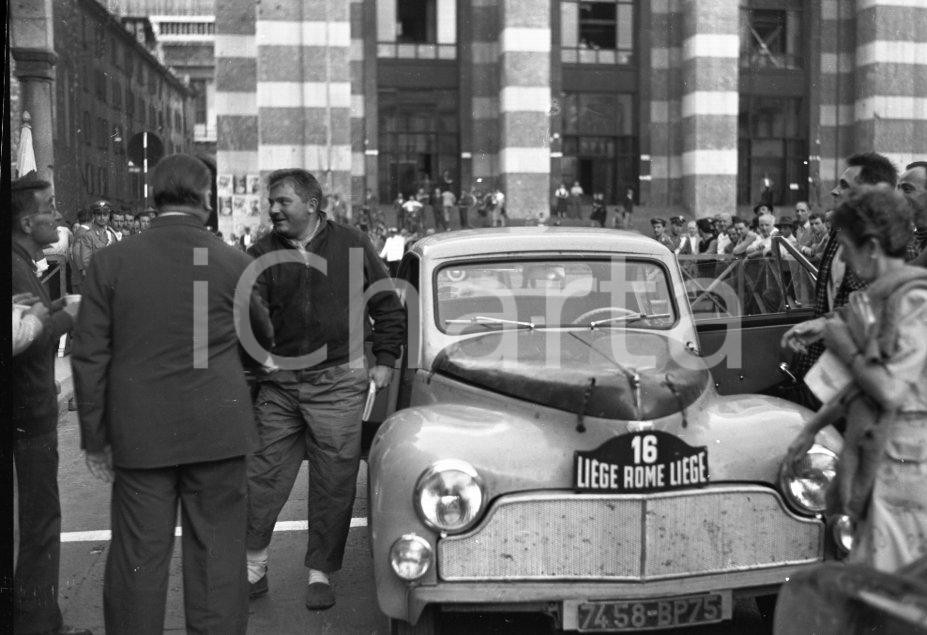 Fotografia d epoca originale 1953 BRESCIA Automobilismo  Controllo LiegiRomaLiegi NEGATIVO ORIGINALE 7 1