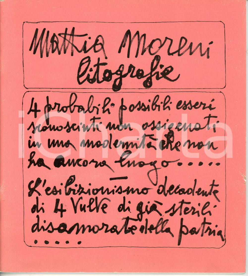 Libro, pubblicazione d epoca 1980 Mattia MORENI Litografie  Edizioni d arte Gianna ROSSI MAGGINI 2 1