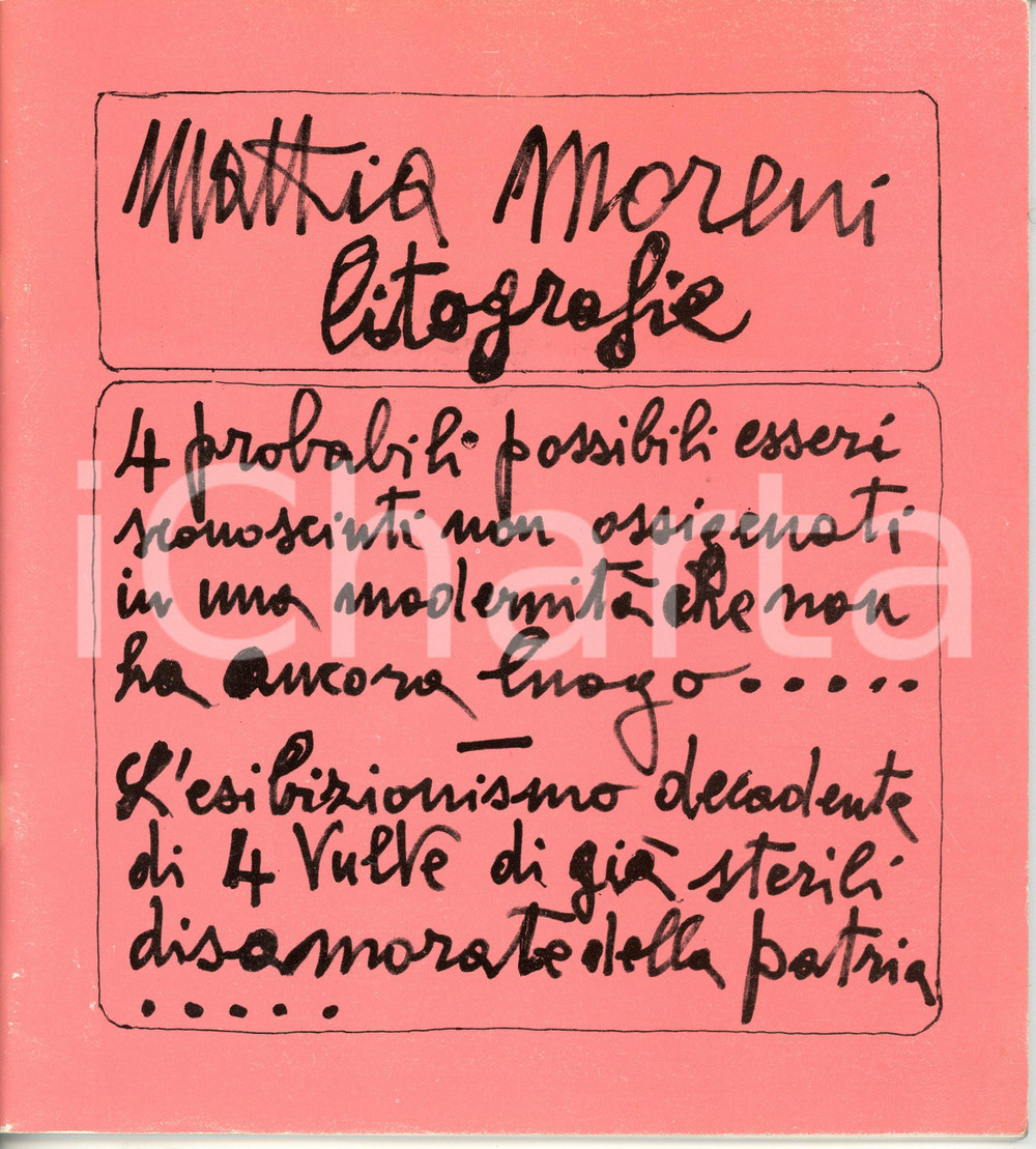 Libro, pubblicazione d epoca 1980 Mattia MORENI Litografie  Edizioni d arte Gianna ROSSI MAGGINI 3 1