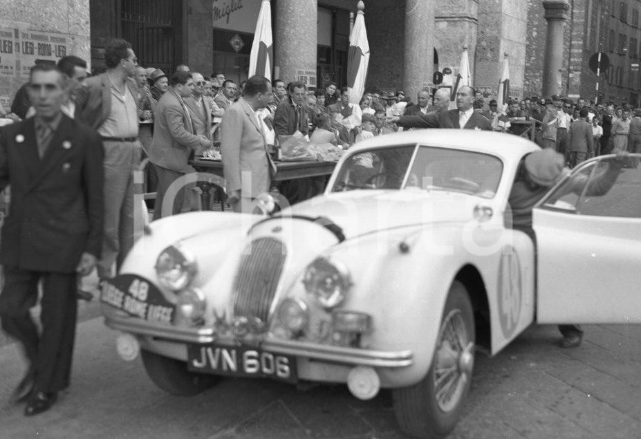 Negativo, diapositiva originale 1953 BRESCIA Automobilismo LiegiRomaLiegi Jaguar XK12 NEGATIVO ORIGINALE 1