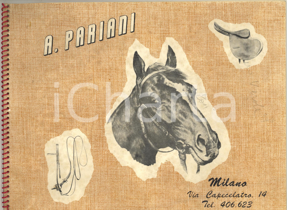 Materiale pubblicitario d’epoca 1970 ca MILANO via Capecelatro  Selleria  A. PARIANI Catalogo ILLUSTRATO 1