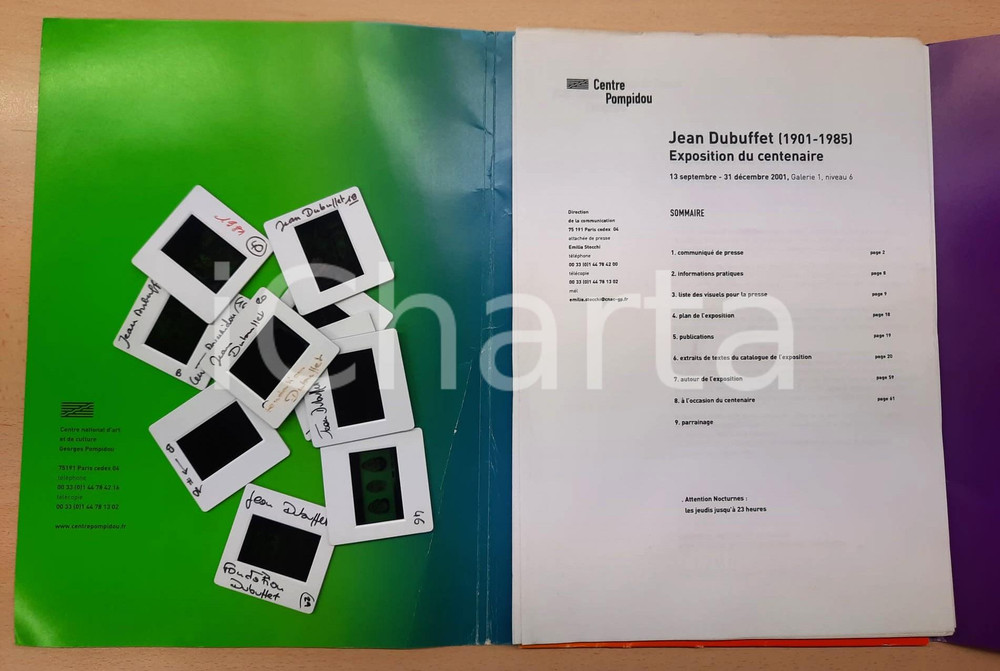 Libro, pubblicazione d epoca 2001 PARIS Centre Pompidou Jean DUBUFFET Exposition centenaire Cartella stampa 2