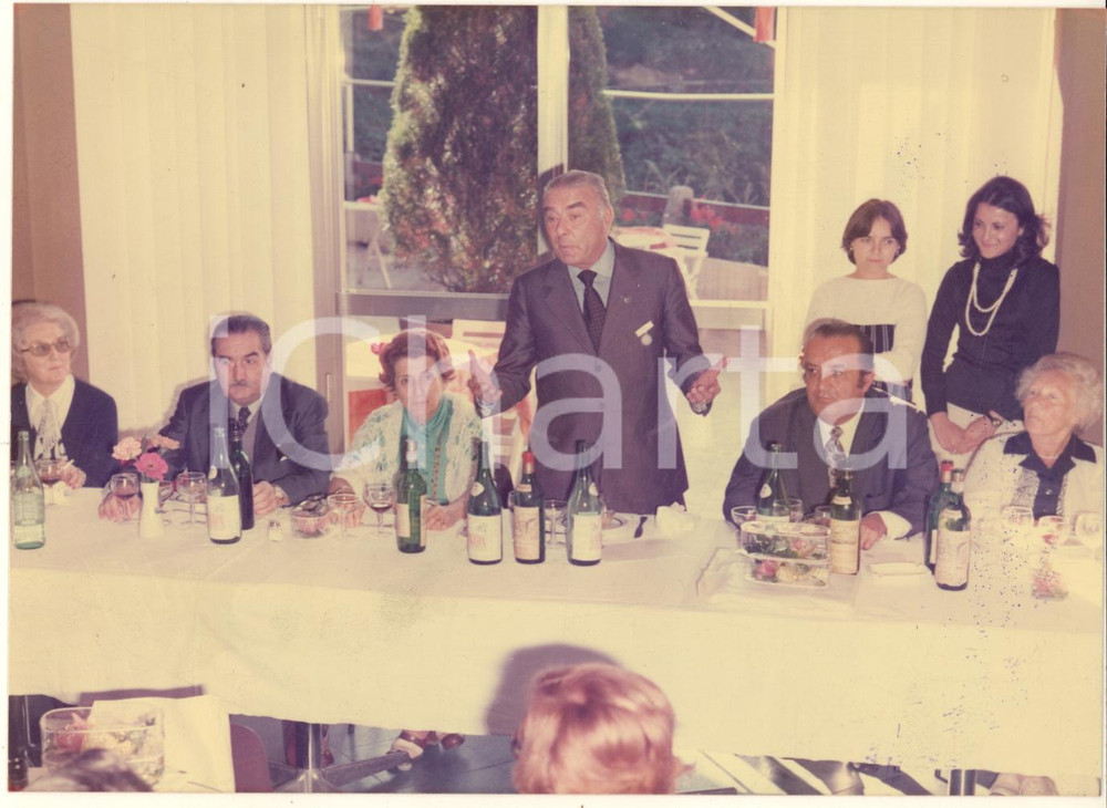Fotografia d epoca originale 1976 VITERBO Pranzo Assemblea Istituti Credito su Pegno  Vitaliano PEDUZZI Foto 1