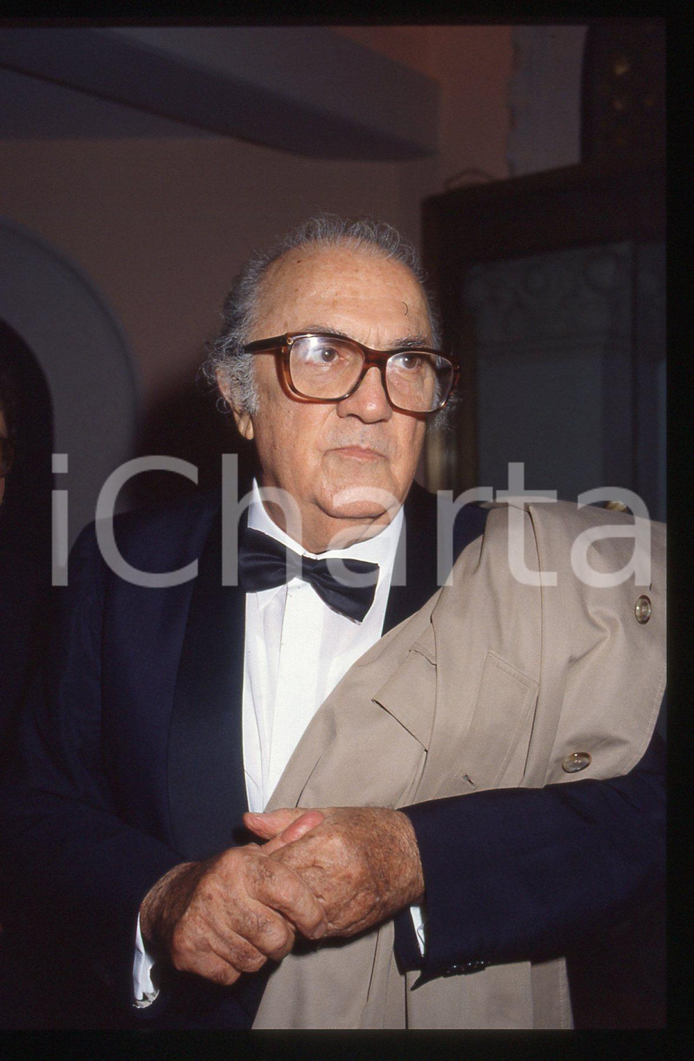 Fotografia d epoca originale 35mm vintage slide 1990 MOSTRA DI VENEZIA Federico FELLINI Ritratto regista 11 1