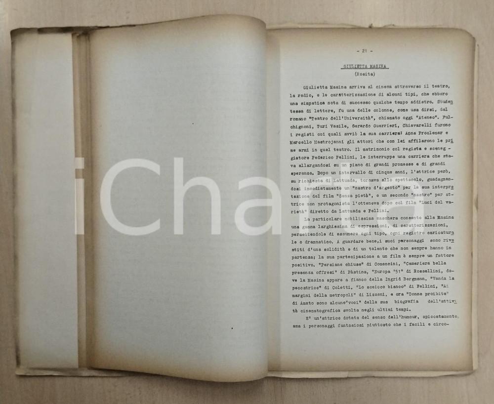 Libro, pubblicazione d epoca 1954 DONNE PROIBITO Film di Giuseppe AMATO Documentazione per la stampa 2