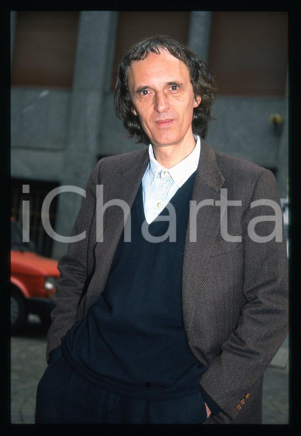 Fotografia d epoca originale 1990 ca COSTUME Dario ARGENTO Ritratto del regista HORROR 35mm VINTAGE SLIDE 15 1