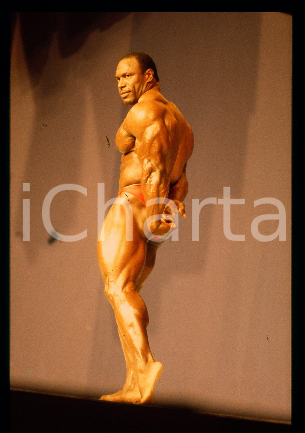 Fotografia d epoca originale 1989 RIMINI BODYBUILDING  MR. OLYMPIA Lee HANEY vincitore 35mm VINTAGE SLIDE 2 1