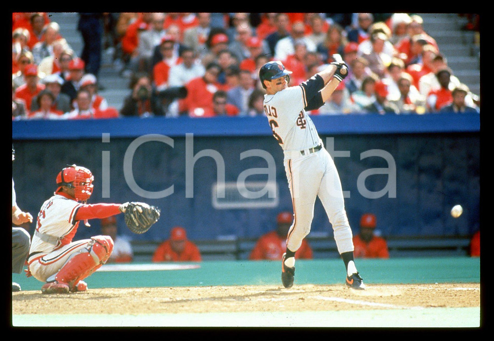 Fotografia d epoca originale 1987 BASEBALL Will CLARK  SAN FRANCISCO GIANTS in gara MLB 35mm VINTAGE SLIDE 1
