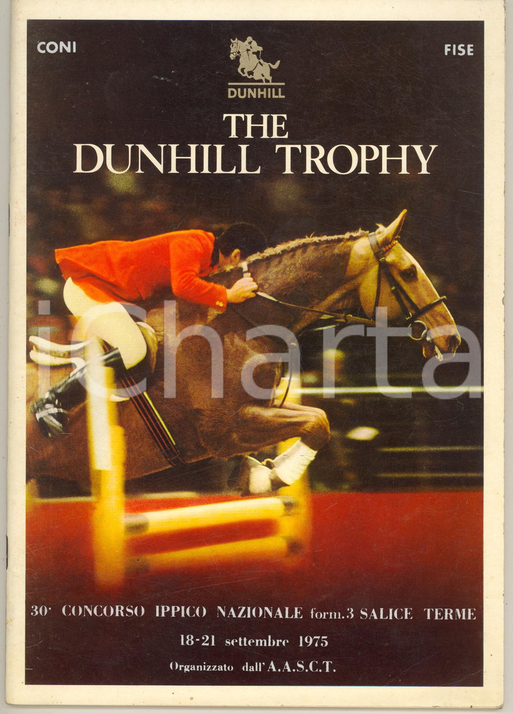 Libro, pubblicazione d epoca 1975 SALICE TERME 30° Concorso Ippico Nazionale  DUNHILL TROPHY Programma 1