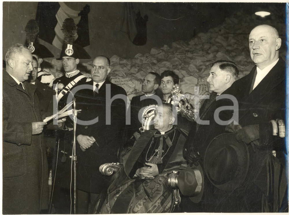 Fotografia d epoca originale 1960 NAPOLI Card. Alfonso CASTALDO a un evento  Giovanni ANSALDO Foto 1