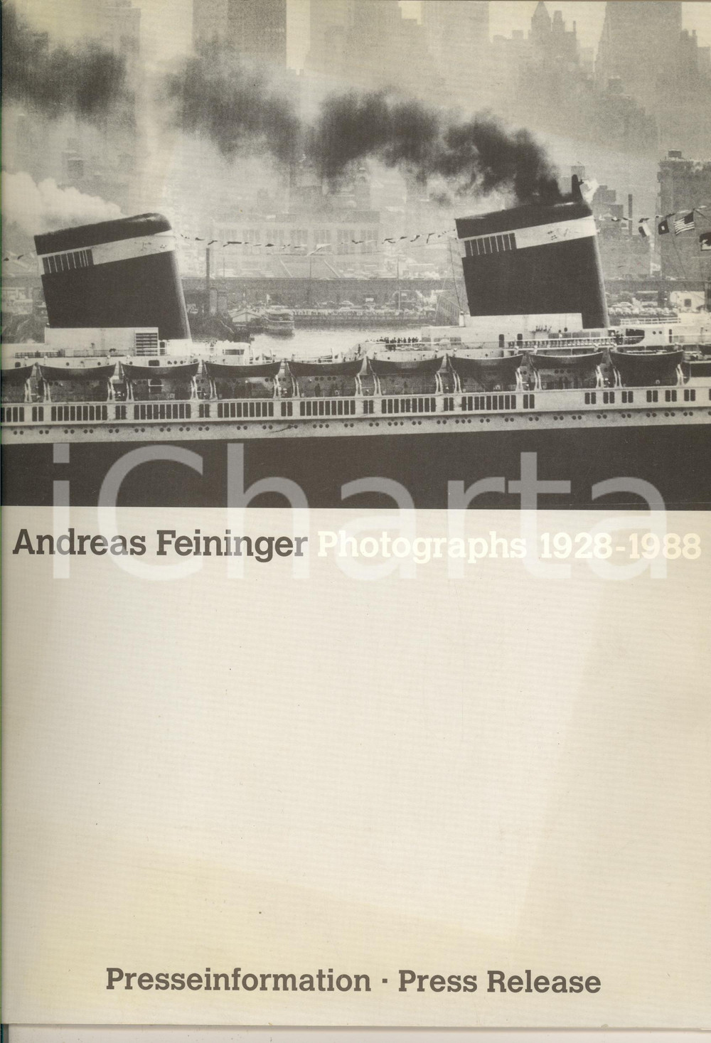 Libro, pubblicazione d epoca 1999 MUNICH  ANDREAS FEININGER Photographs 19281988 Cartella stampa 1