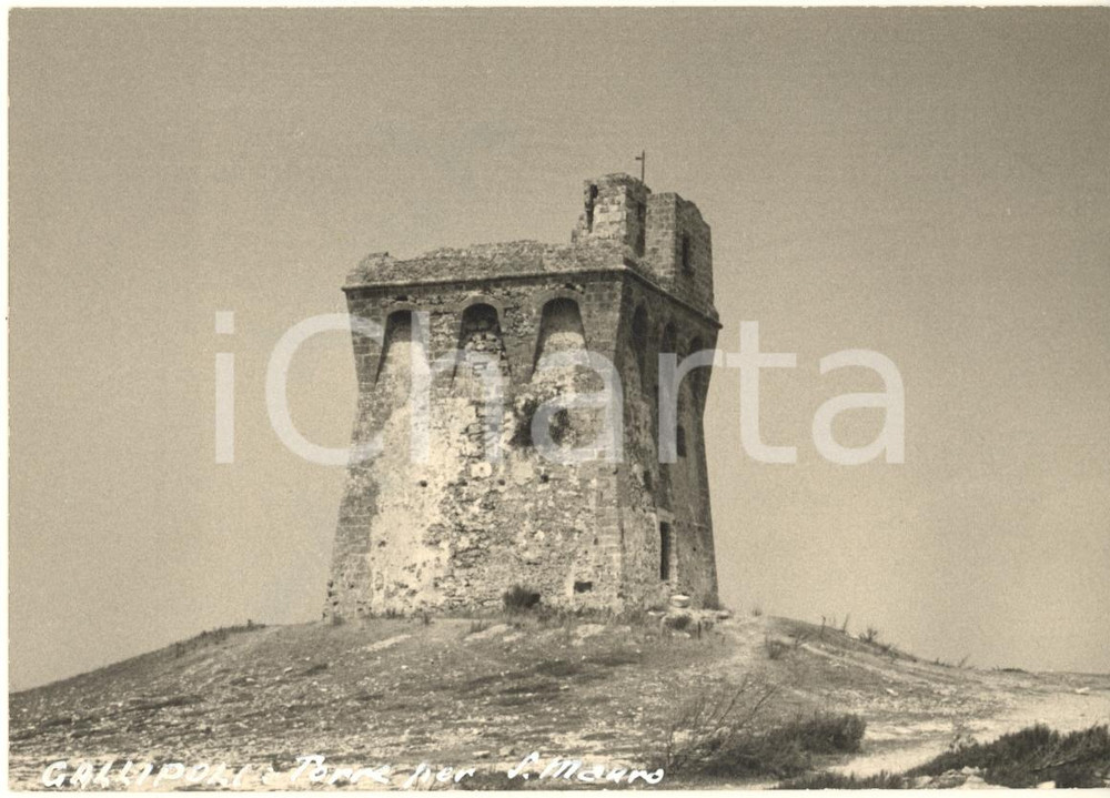 Fotografia d epoca originale 1965 ca GALLIPOLI LE Torre S. Mauro Foto bozzetto per cartolina 15x10 1