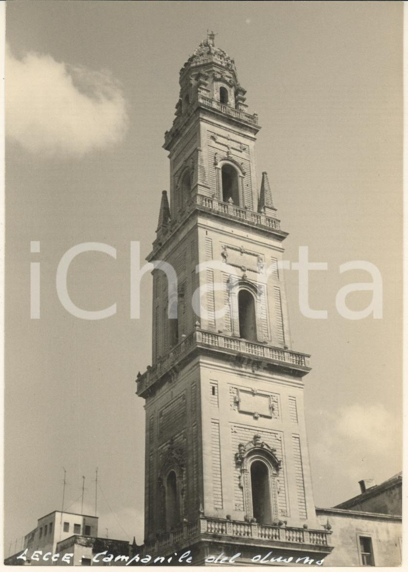 Fotografia d epoca originale 1965 ca LECCE Campanile del Duomo Foto bozzetto cartolina 10x15 cm 1