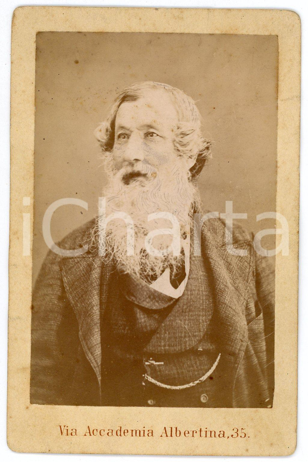 Fotografia d epoca originale 1910 ca TORINO Ritratto di uomo con la barba  Foto FOTOGRAFIA ITALIANA 1