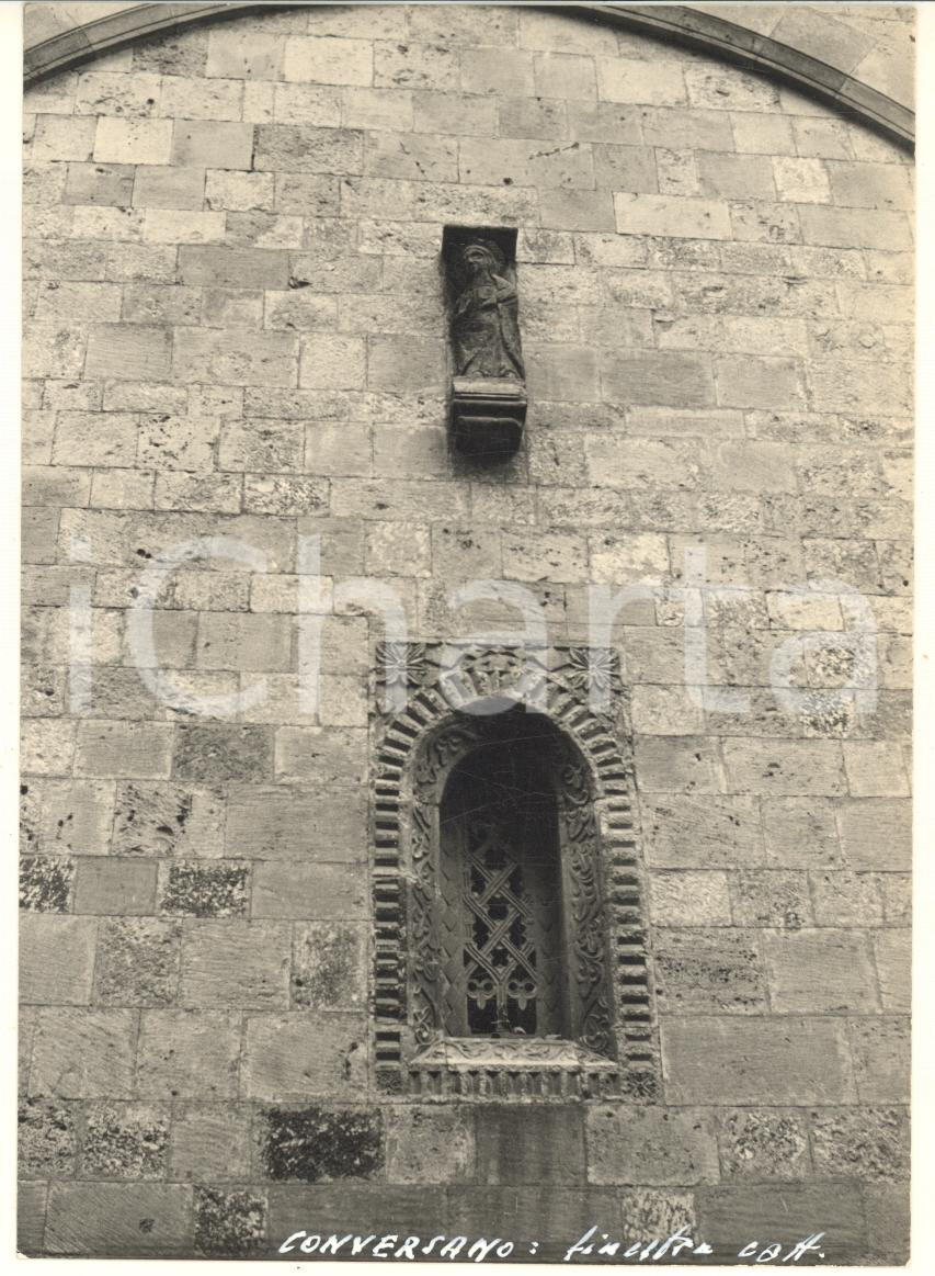 Fotografia d epoca originale 1965 ca CONVERSANO BA Cattedrale  Una finestra Foto bozzetto cartolina 10x15 1