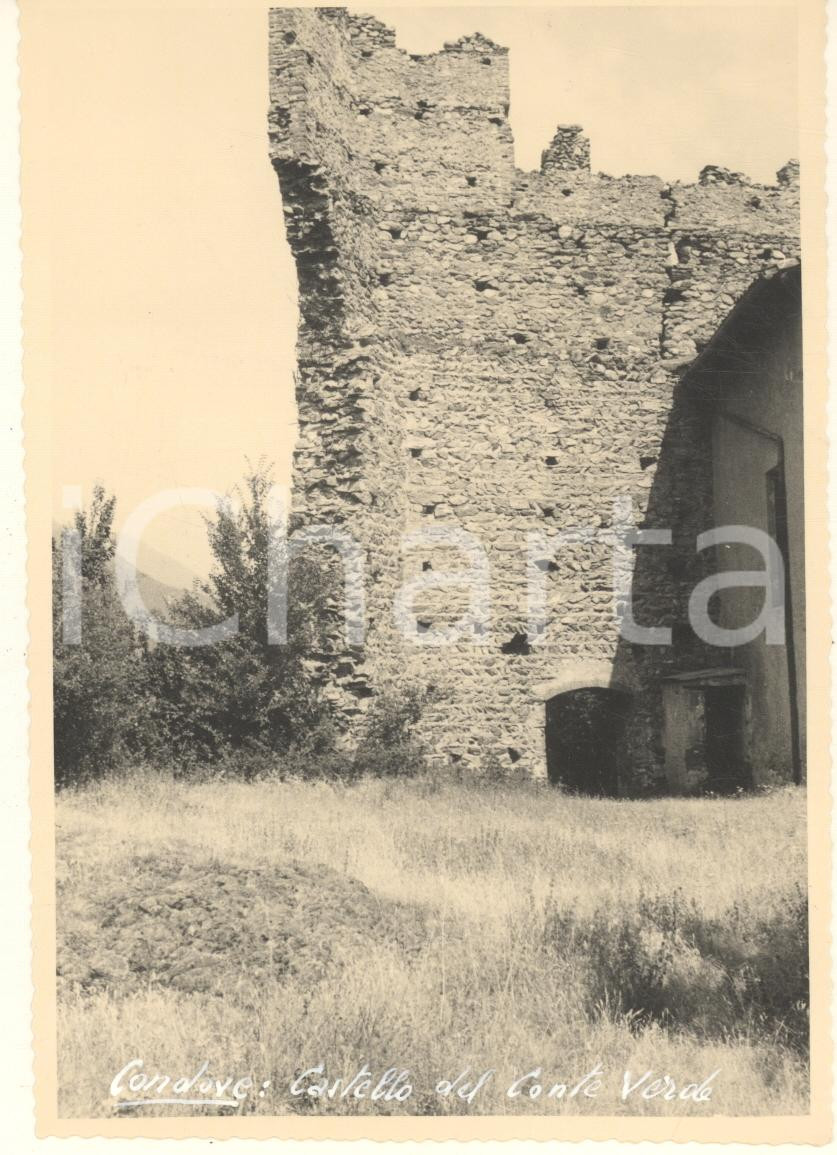 Fotografia d epoca originale 1965 ca CONDOVE TO Castello del Conte Verde Foto bozzetto cartolina 1 1