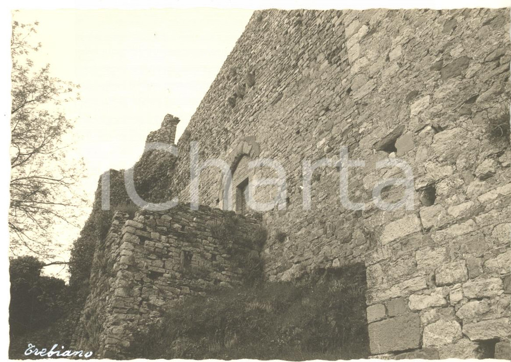 Fotografia d epoca originale 1965 ca TREBIANO MAGRA Castello  Dettaglio Foto bozzetto cartolina 15x10 cm 1