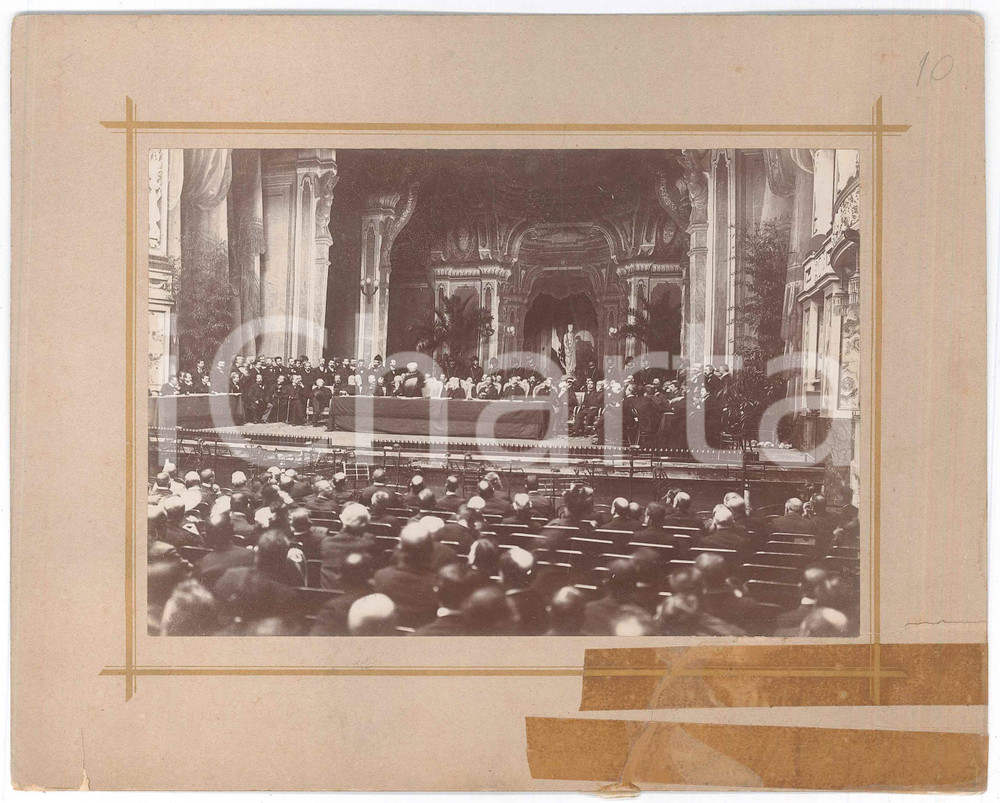 Fotografia d epoca originale 1900 ca ROMA Teatro dell Opera  Evento con autorità sul palco Foto DANNEGGIATA 1