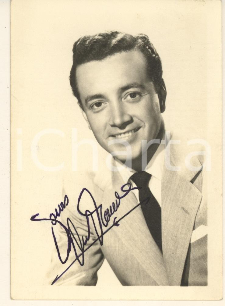 Autografo originale 1954 TEATRO Attore Gastone CIAPINI su un pozzo Foto seriale con AUTOGRAFO 1