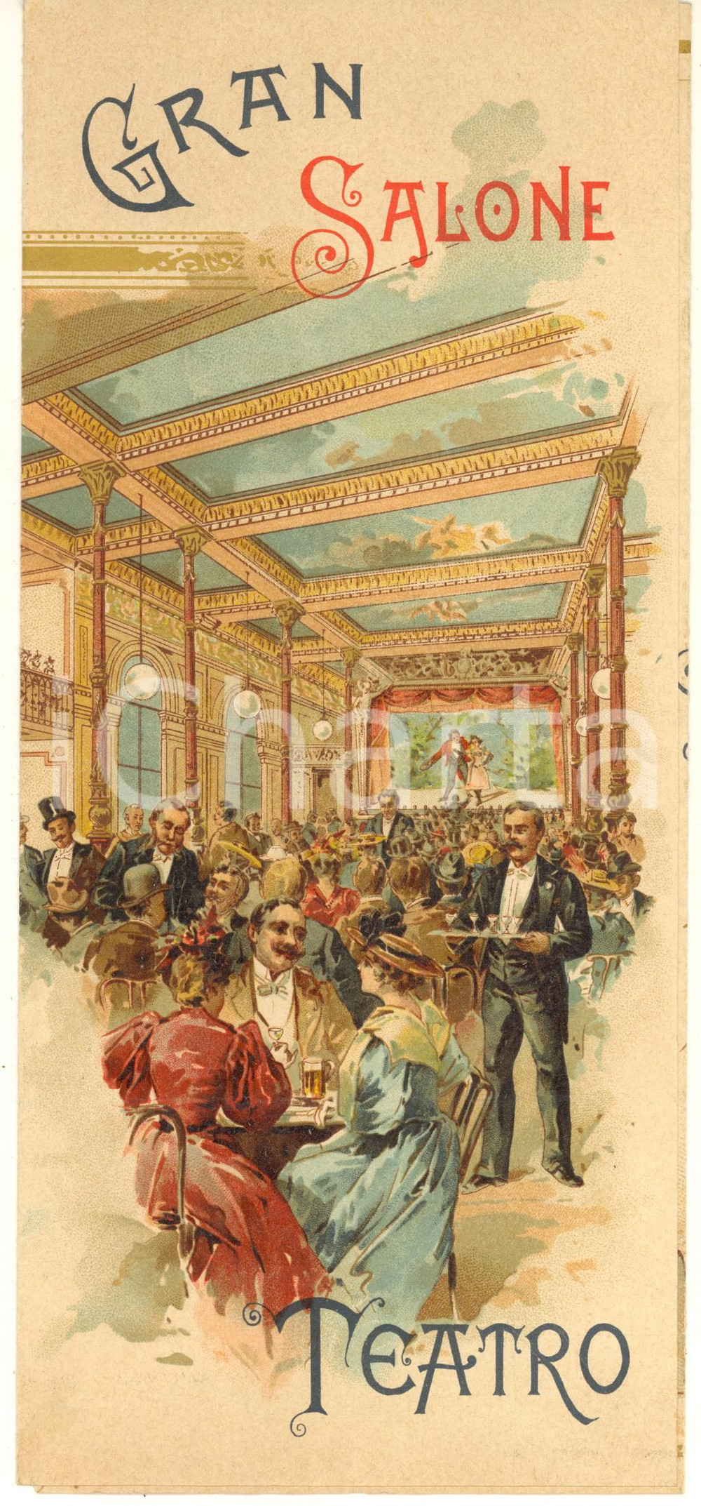 Materiale pubblicitario d’epoca 1897 MILANO Largo CAIROLI  EDEN TEATRO Programma ILLUSTRATO RARO 1