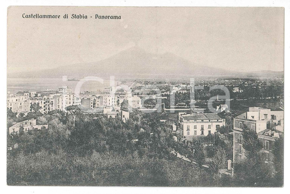 Cartolina originale da collezione 1930 ca CASTELLAMMARE DI STABIA NA Panorama  Cartolina FP NV 1