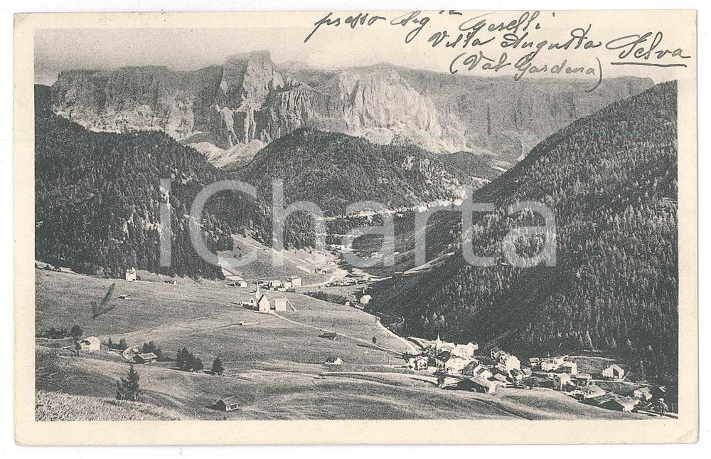 Cartolina originale da collezione 1939 SELVA DI VAL GARDENA BZ Panorama  Cartolina FP VG 1