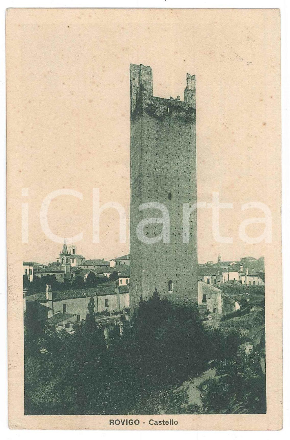 Cartolina originale da collezione 1930 CASTELLO DI ROVIGO Torre Donà  Cartolina FP VG 1