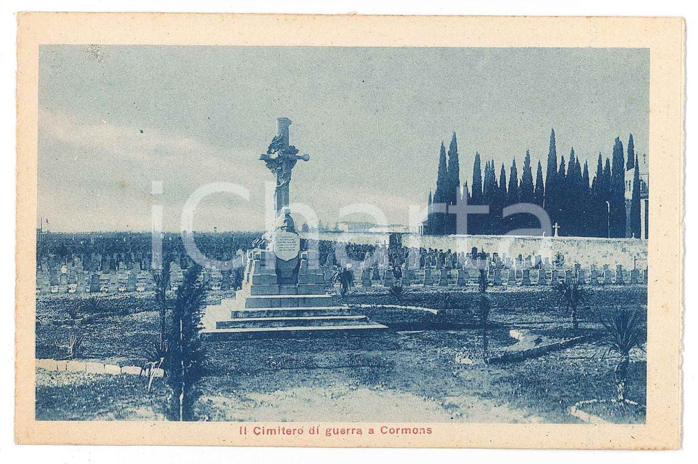 Cartolina originale da collezione 1923 CORMONS Cimitero austroungarico di Brazzano / Bračan  Cartolina FP NV 1