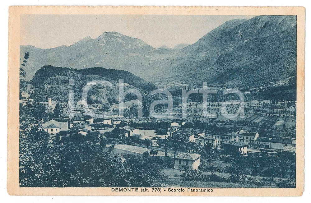 Cartolina originale da collezione 1930 ca DEMONTE CN Scorcio panoramico  Cartolina FP NV 1