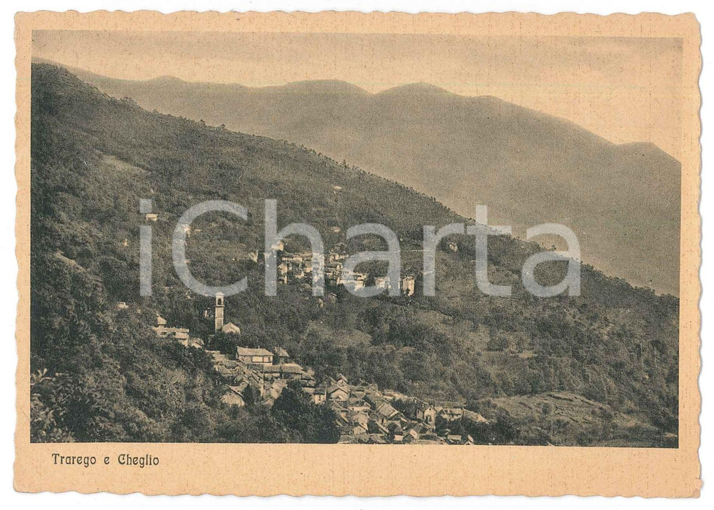 Cartolina originale da collezione 1930 ca TRAREGO VIGGIONE Frazione CHEGLIO Panorama  Cartolina FG NV 1