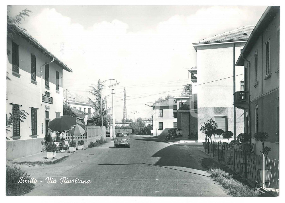 Cartolina originale da collezione 1955 ca PIOLTELLO MI Trattoria in Via RIVOLTANA a LIMITO Cartolina 5 1