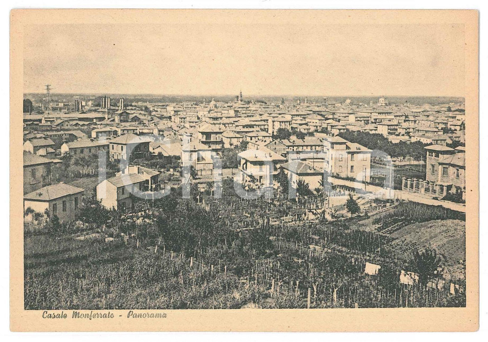 Cartolina originale da collezione 1945 ca CASALE MONFERRATO AL Panorama del paese Cartolina FG NV 1 1