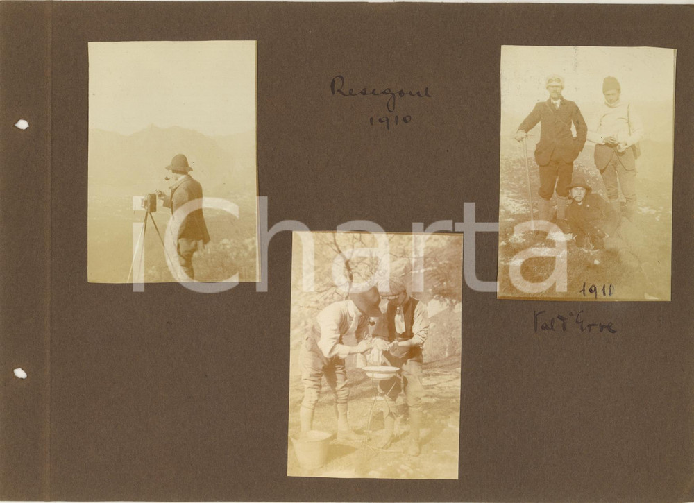 Fotografia d epoca originale 191011 RESEGONE / VAL D ERVE Escursionisti in gita /Fotografo  Lotto 5 foto 1