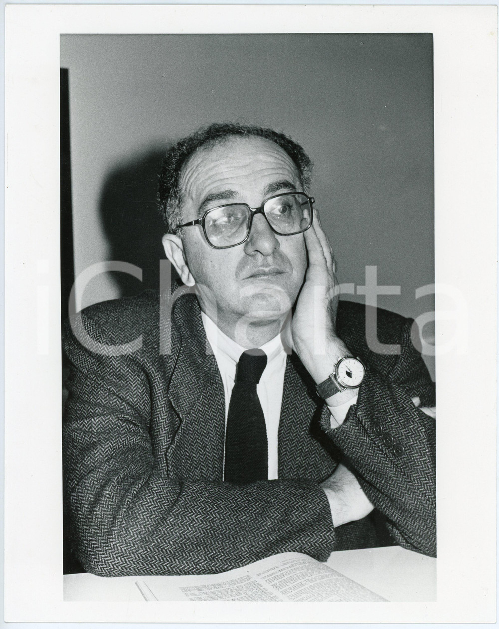 Fotografia d epoca originale 1990 ca PARTITO SOCIALISTA Fausto VIGEVANI Politico PSI Foto 20x25 cm 1