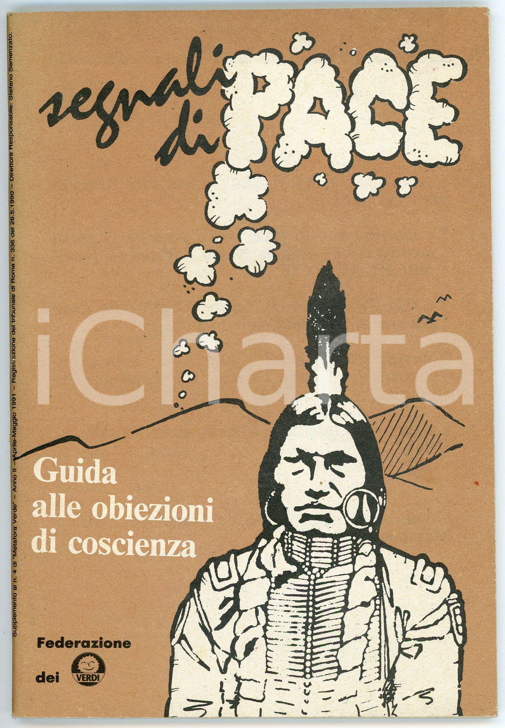 Libro, pubblicazione d epoca 1991 FEDERAZIONE DEI VERDI Segnali di pace  Guida alle obiezioni di coscienza 1