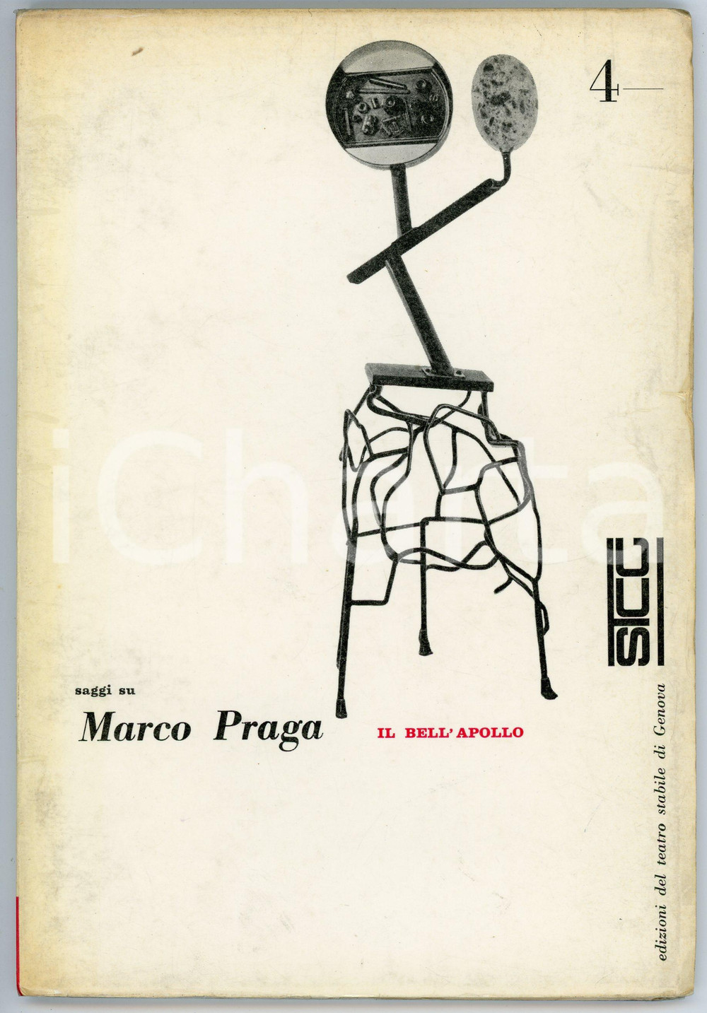Libro, pubblicazione d epoca 1962 Saggi su Marco PRAGA Il Bell Apollo  Edizioni Teatro stabile di GENOVA 1