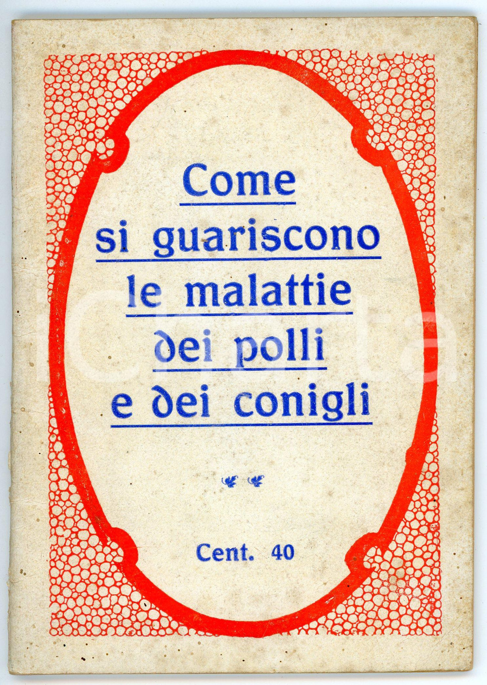 Libro, pubblicazione d epoca 1916 Come si guariscono le malattie dei polli e dei conigli  Manualetti utili 1