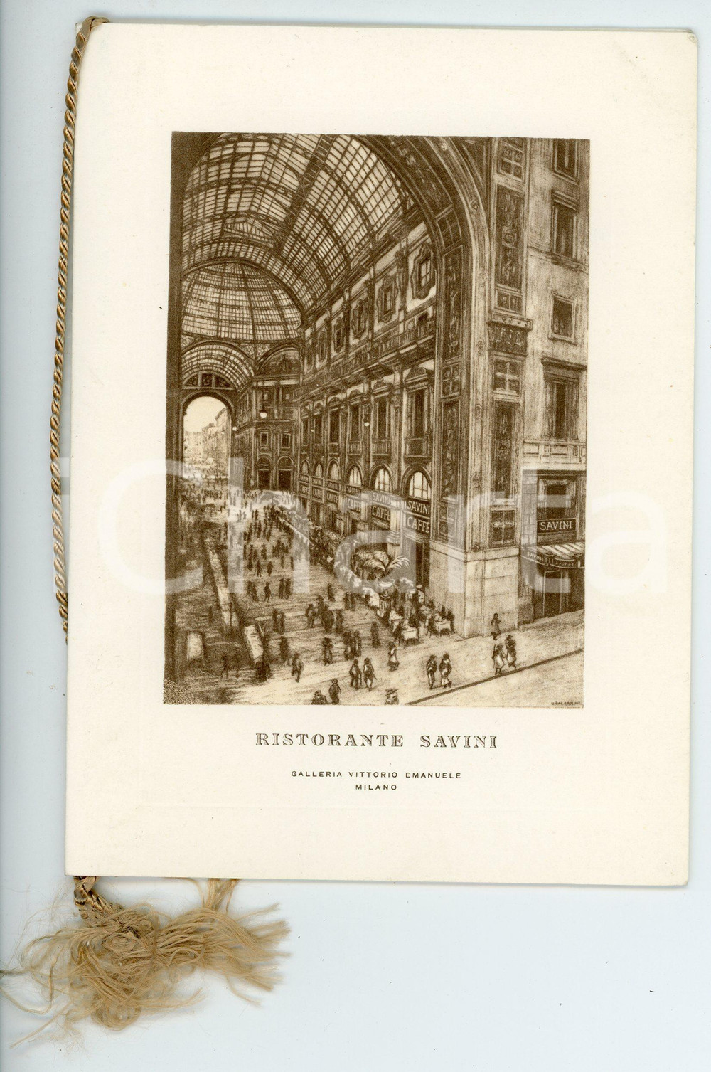 Oggetto da collezione cartaceo 1988 MILANO Ristorante SAVINI Menu 30° Anniversario fondazione ROTARY CLUB 1