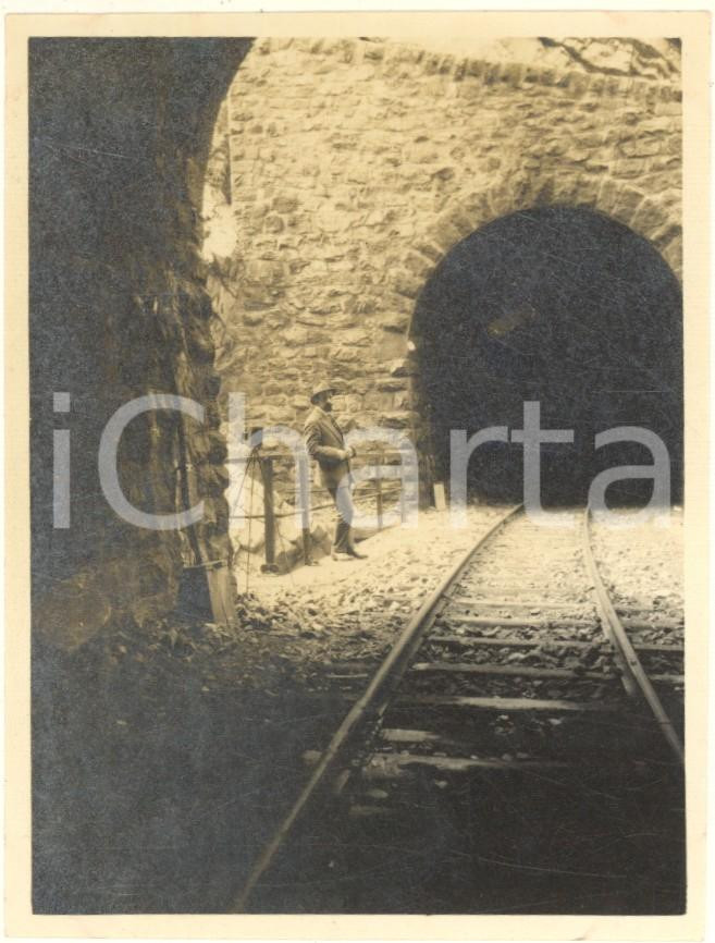 Fotografia d epoca originale 1919 Ferrovie SVIZZERA  Sbocco BARENTRITT Imbocco WIESEN Foto 8x10 cm 1