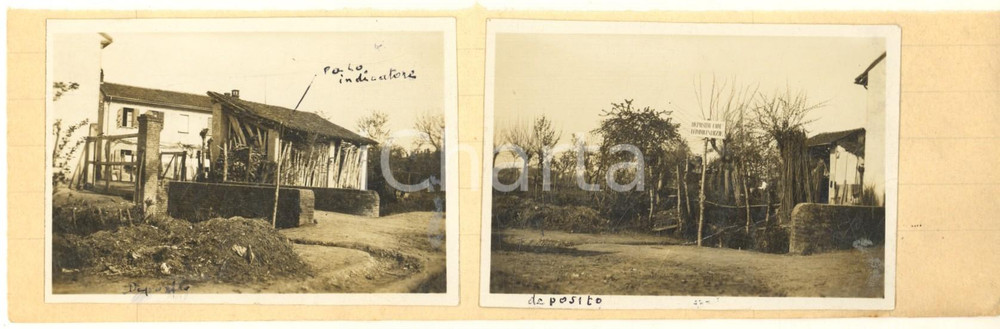 Fotografia d epoca originale 1950 ca SARTIRANA LOMELLINA Via Po  Villetta con deposito   Lotto 2 foto 9x6 1