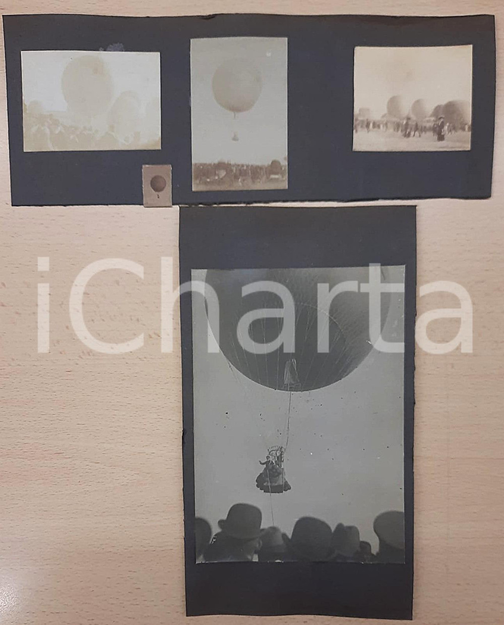 Fotografia d epoca originale 1908 BERLIN International Ballon Race Lotto 5 fotografie RARE 1