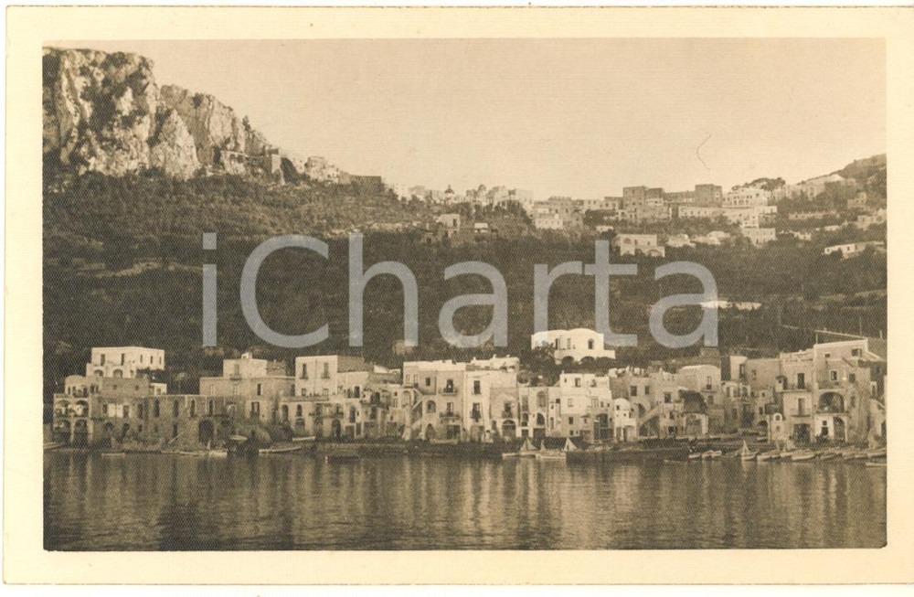 Fotografia d epoca originale Ottobre 1935 CAPRI NA Veduta panoramica dal mare Foto artistica 1