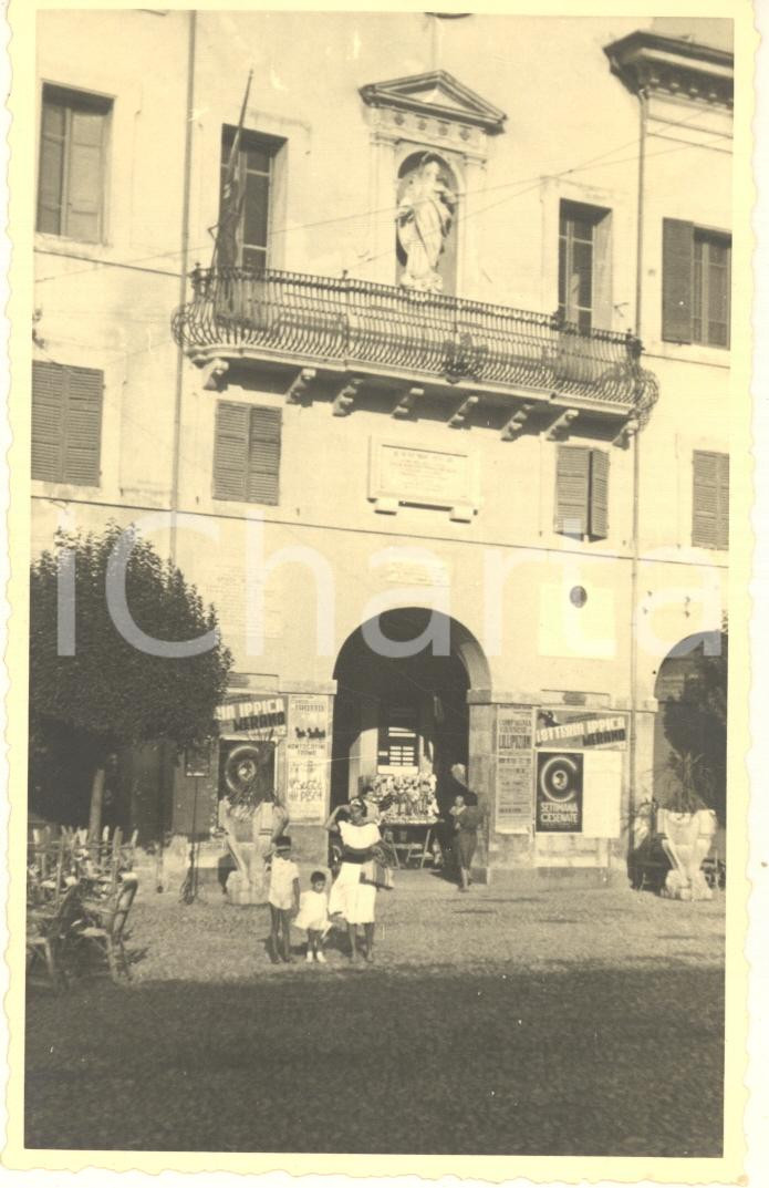 Fotografia d epoca originale Estate 1938 CERVIA Palazzo Comunale  Pubblicità Foto COSTUME 14x9 cm 1