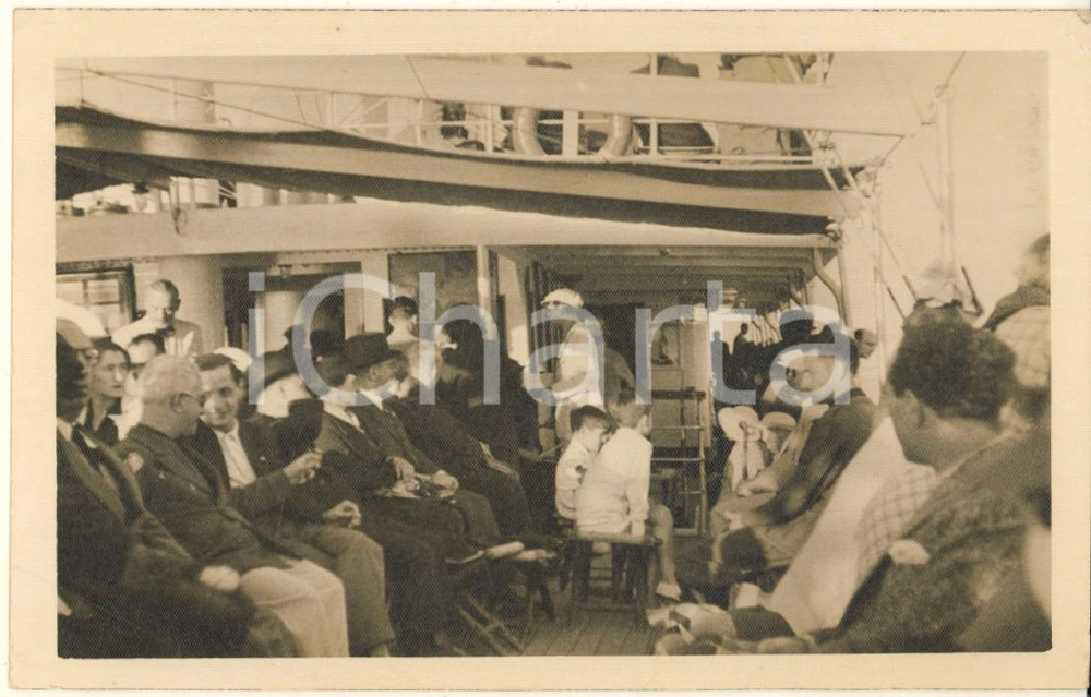 Fotografia d epoca originale Ottobre 1935 CAPRI NA Un affollato vaporetto in partenza Foto artistica 1