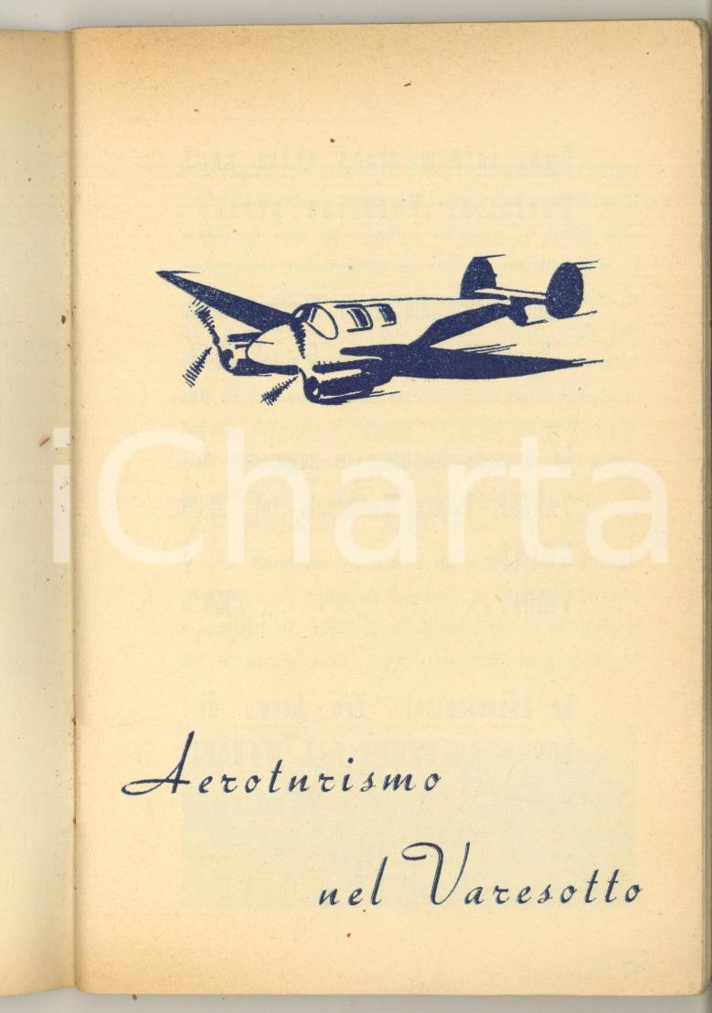 Materiale pubblicitario d’epoca 1960 ca Aeroturismo nel VARESOTTO  Libretto 31 pp. tascabile 1